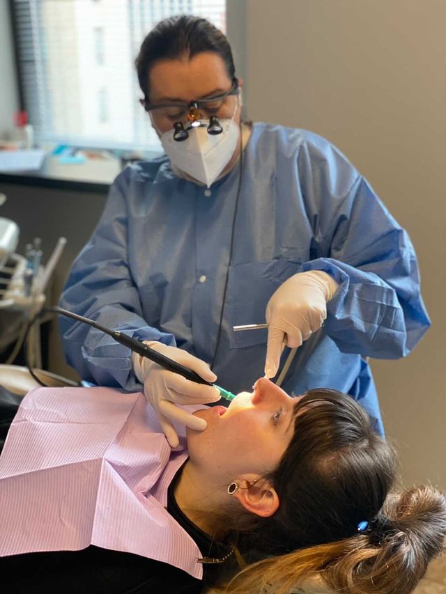 Our hygienist Jen hard at work!